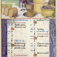 September: Treading Grapes, f. 5r