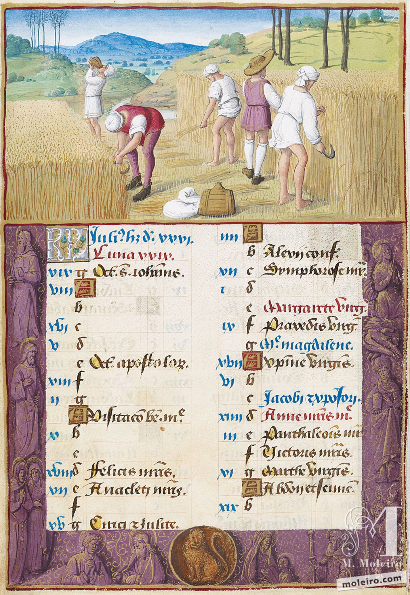 Julio. La cosecha, f. 4r