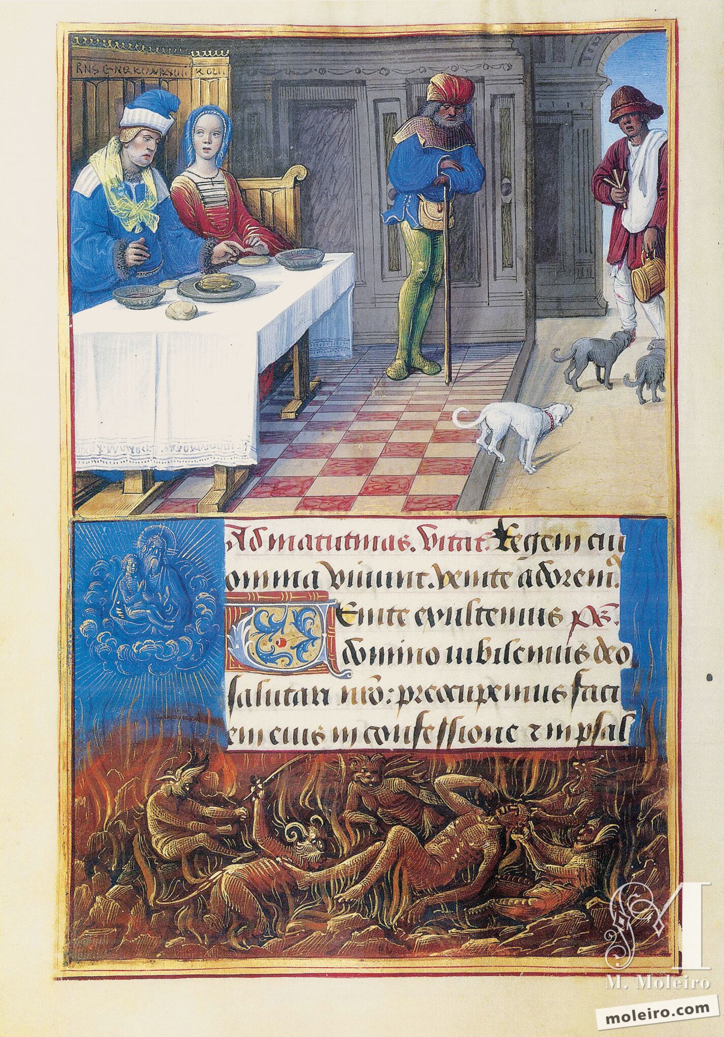 El banquete de Epulón, f. 134v