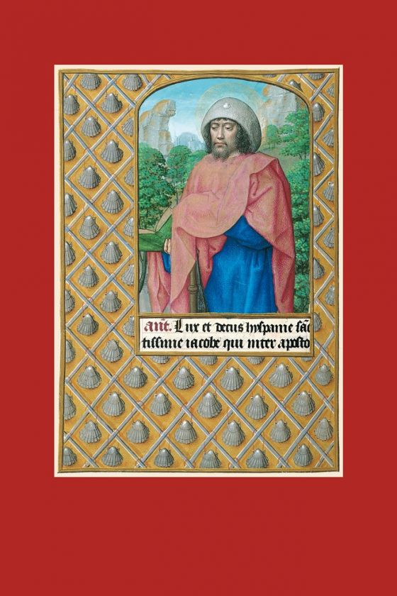 Lamina di Santiago Apostolo del Libro delle Ore di Giovanna I di Castiglia (Giovanna la Pazza). 1 lamina quasi originale