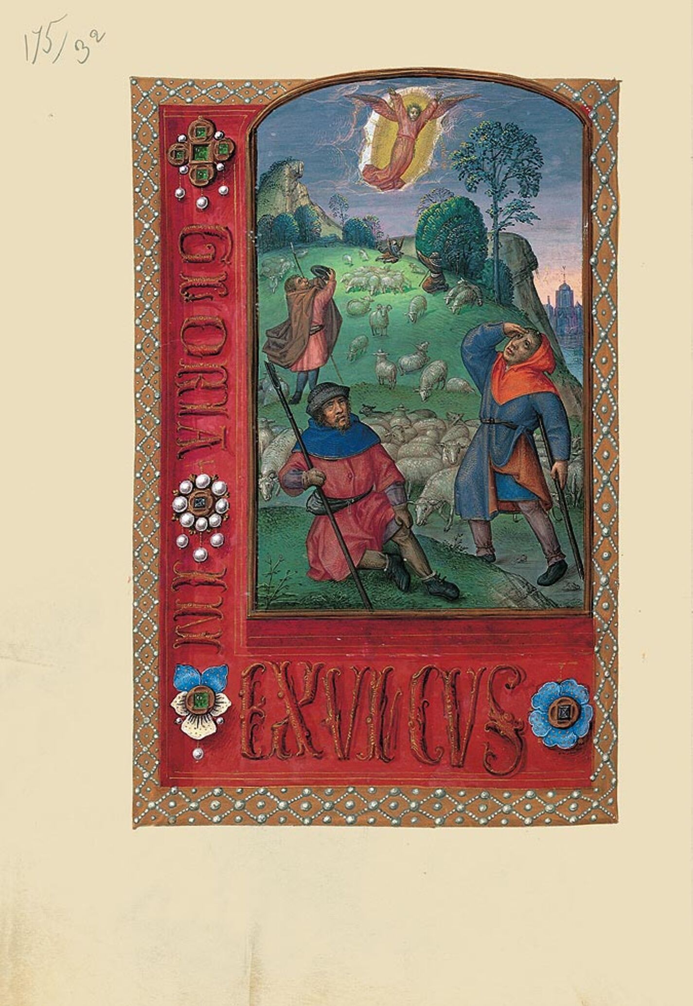 El anuncio a los pastores, f. 95v