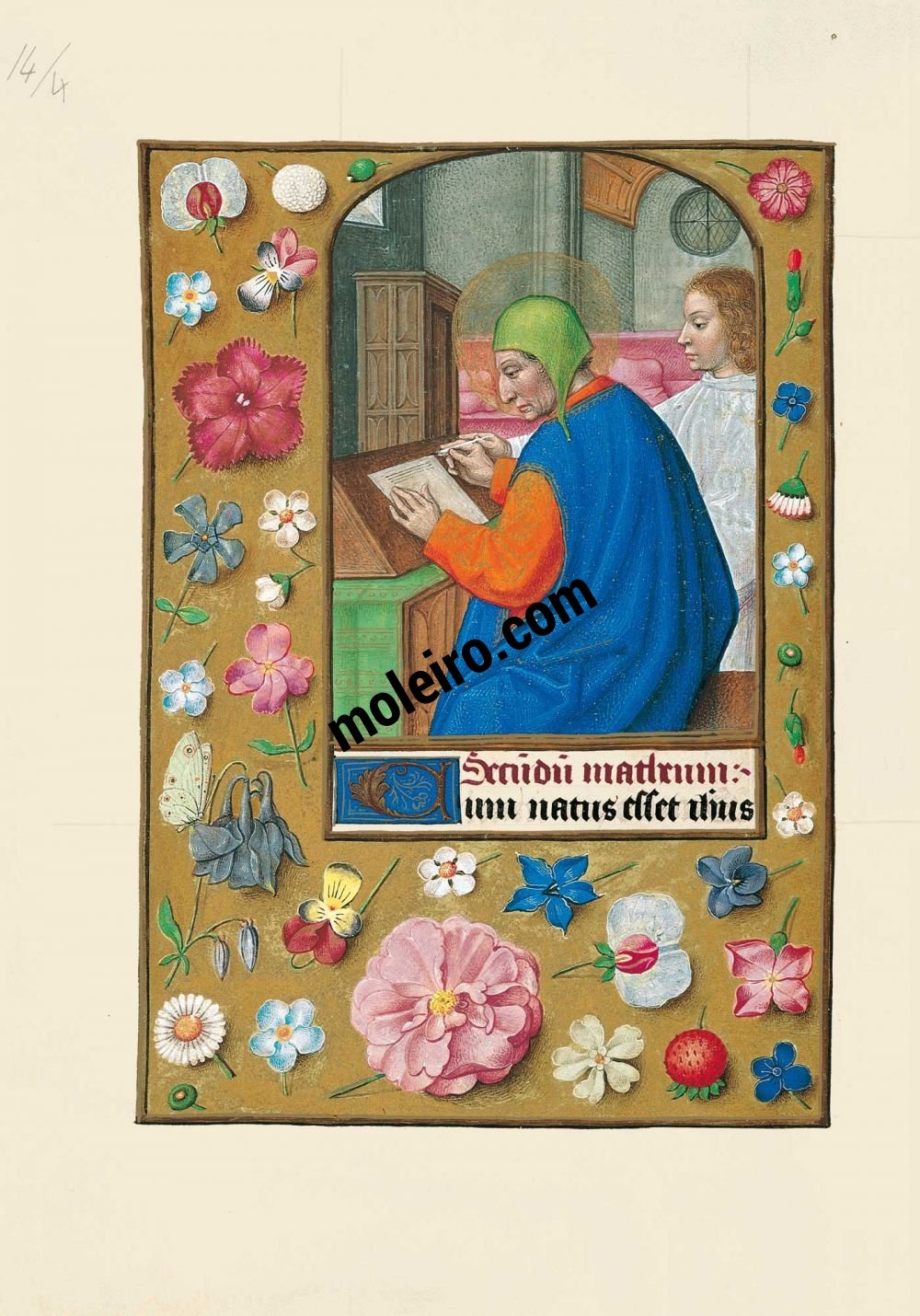 The Hours of Joanna I of Castile, Joanna the Mad (The London Rothschild Prayerbook) f. 14v, St. Matthew