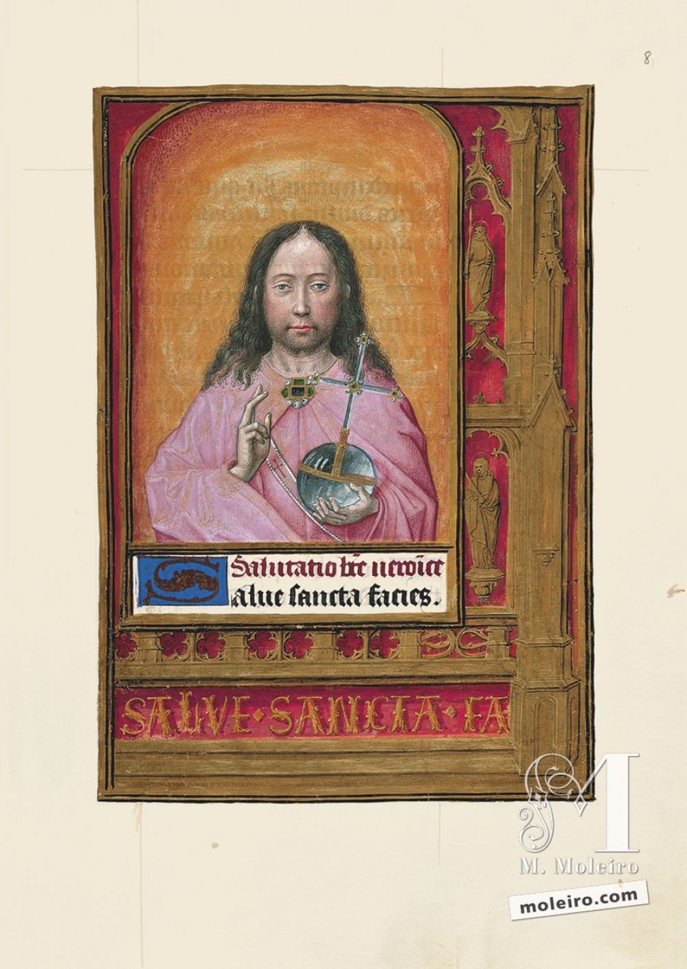 The Hours of Joanna I of Castile, Joanna the Mad (The London Rothschild Prayerbook) f. 8r, Oración a la Santa Faz
