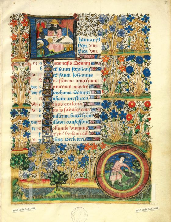 Libro de Horas de Jean de Montauban, f. 1r