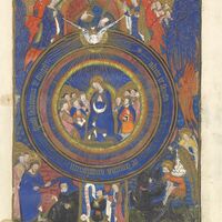 Oracin a la Virgen: Saluto te sancta Maria reginacelorum . . . Glorificacin de la Virgen, f. 127r