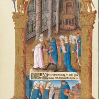 f. 33v, Nones: the Presentation in the Temple