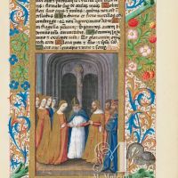 f. 55r, Die Heirat von David und Micol