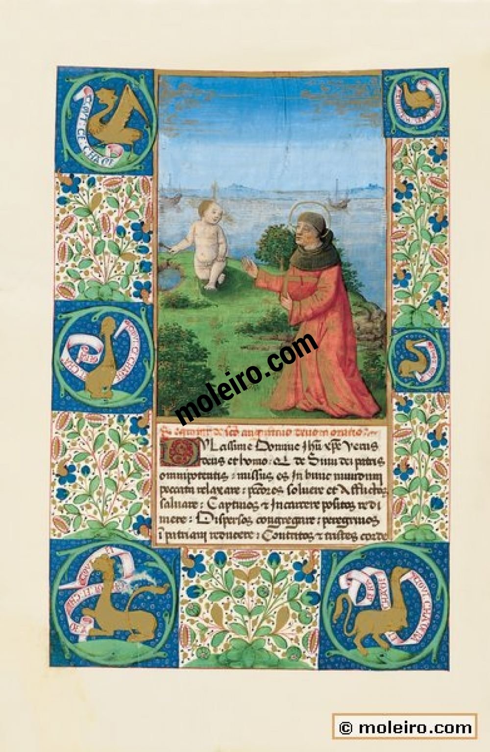 Livre d’Heures de Louis d’Orléans f. 94v, Prière de Saint Augustin