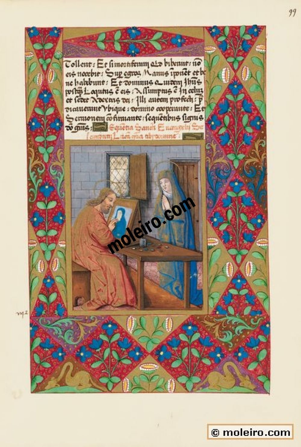 Stundenbuch des Ludwig von Orleans f. 99r, St. Lukas