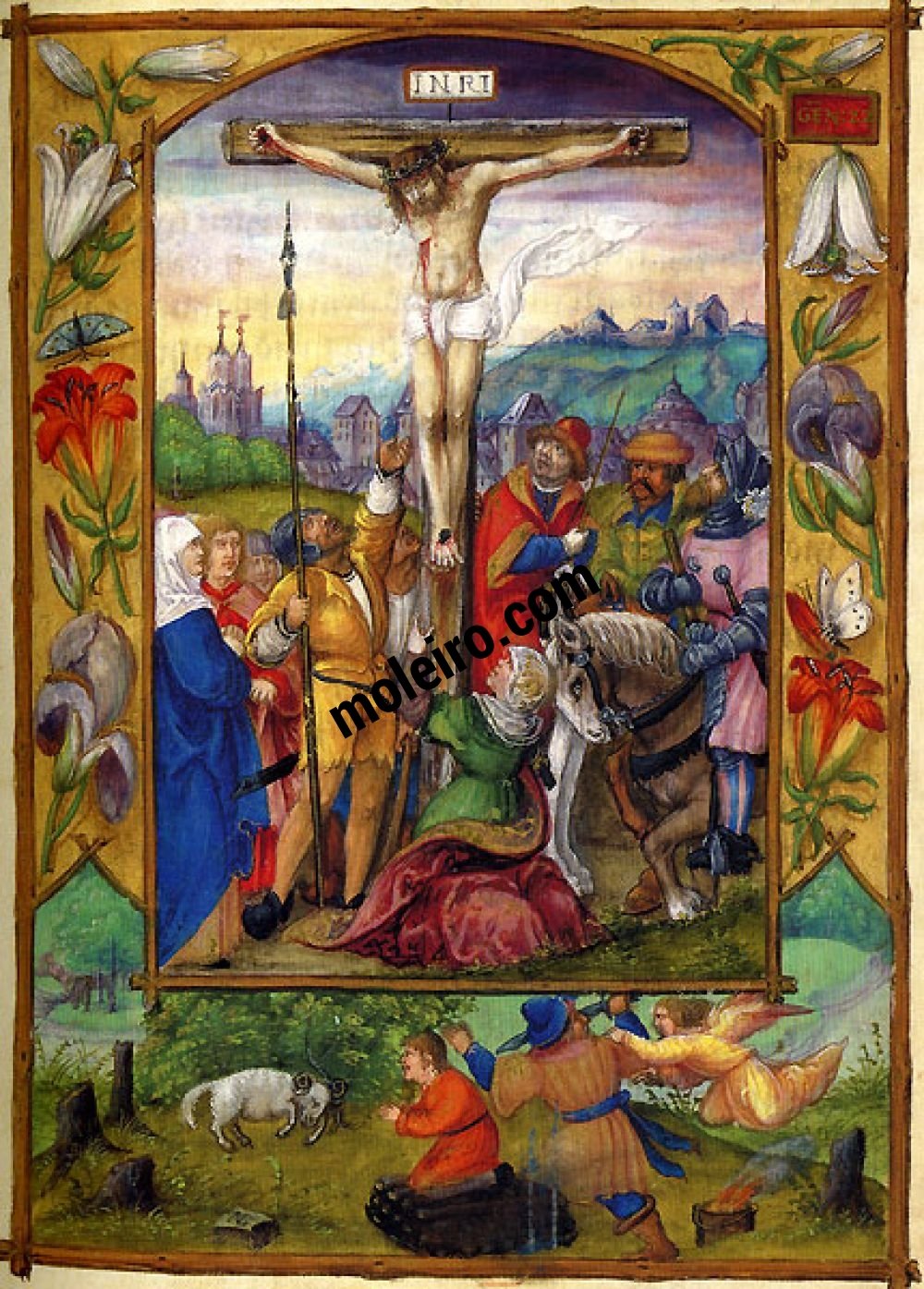 Libro de Oración de Alberto de Brandemburgo f. 72r, Crucifixión
