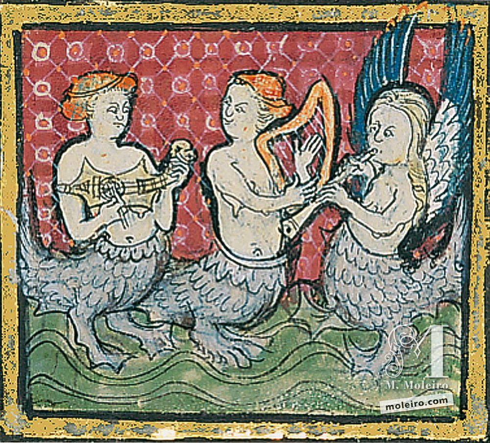 Libro del Tesoro f. 47r, De las Sirenas