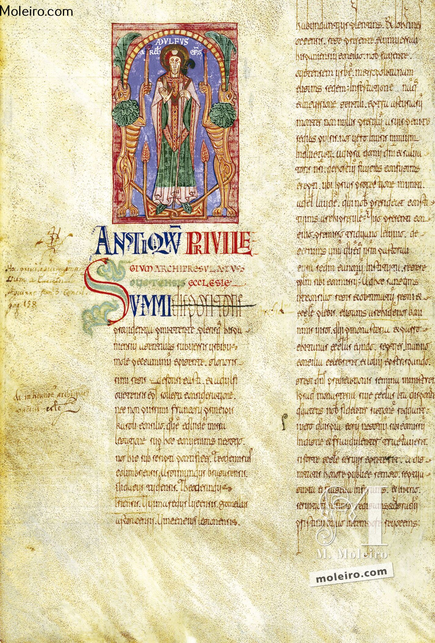 f. 3v, Arzobispo Adolfo