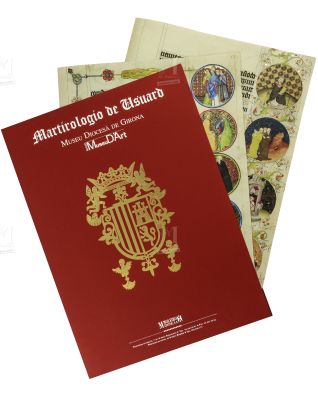 Pasta com 4 lâminas do Martirológio de Usuardo <p>4 lâminas quase-originais</p>
