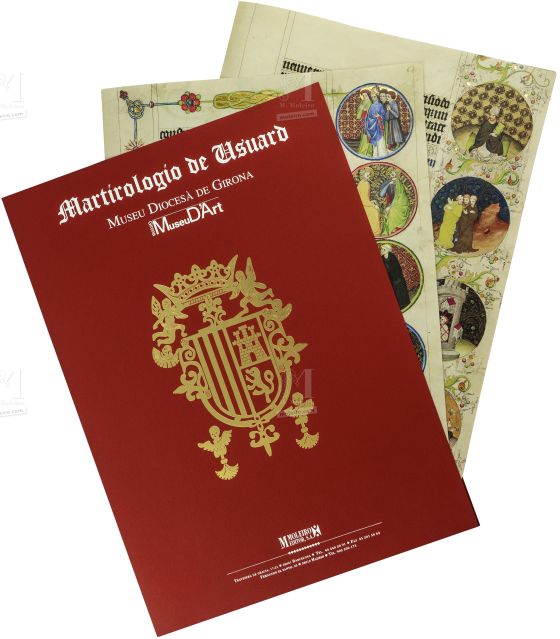 Cartella di 4 lamine del Martirologio di Usuardo. 4 lamine quasi originali