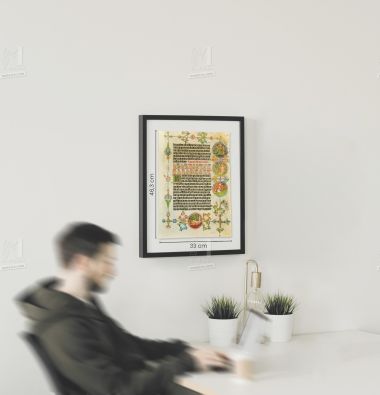 Mappe mit 4 Kunstdrucken des Martyrologiums von Usuardus 4 originalgetreue Nachbildungen