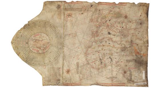 A Carta de Cristóvão Colombo, Mapa-múndi Bibliothèque nationale de France, Paris