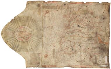 Die Karte des Christoph Kolumbus, Weltkarte Bibliothèque nationale de France, Paris