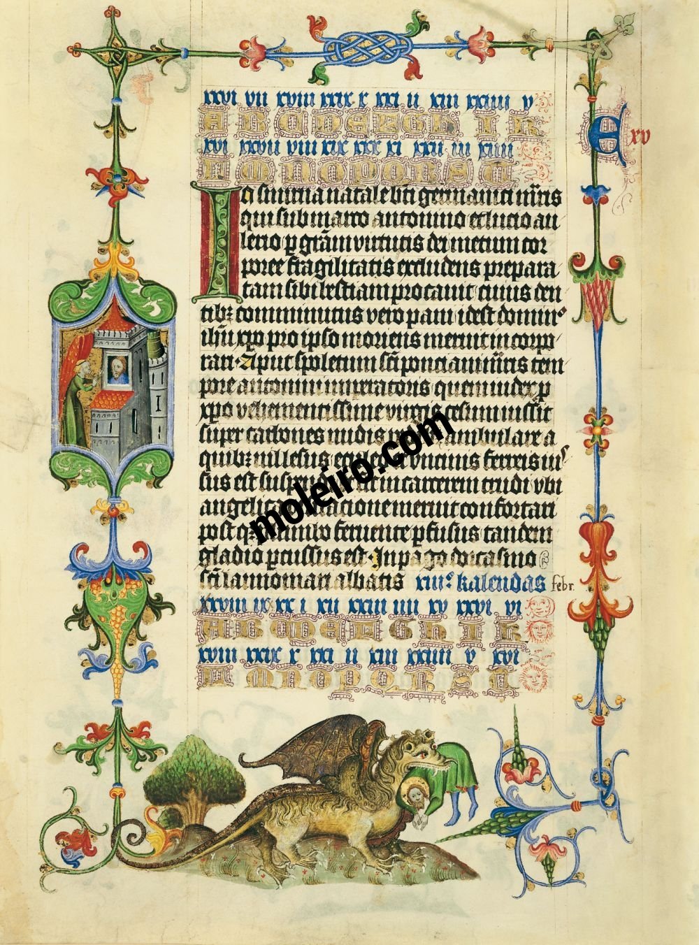 Martirológio de Usuardo folio 13v