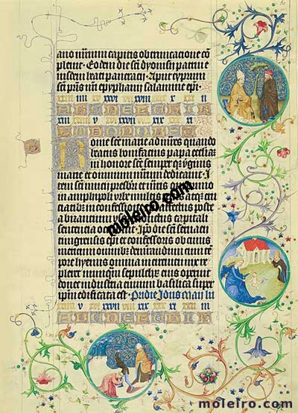 Martyrology of Usuard Images of the Medallions, 13th May, f.50r