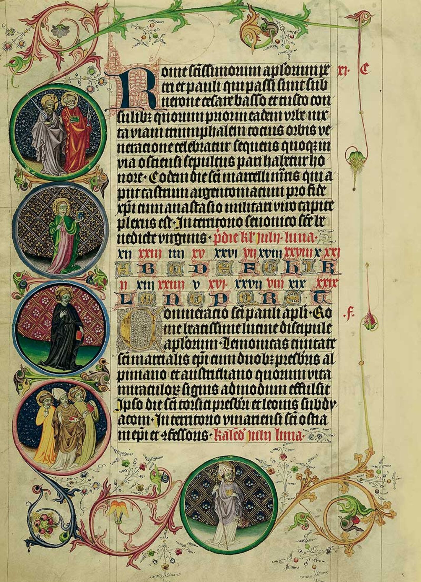 Imágenes de los Medallones del 29 al 30 de junio, folio 65v