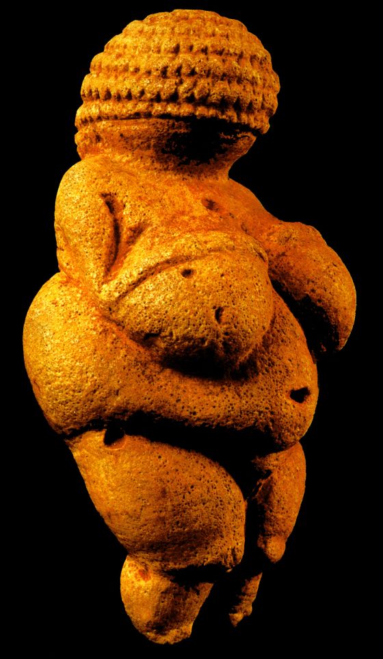 Mujeres. Mitologías Willendorfer Venus, Altsteinzeit, Gravettien, Österreich 25000-20000 vor unserer Zeitrechnung.