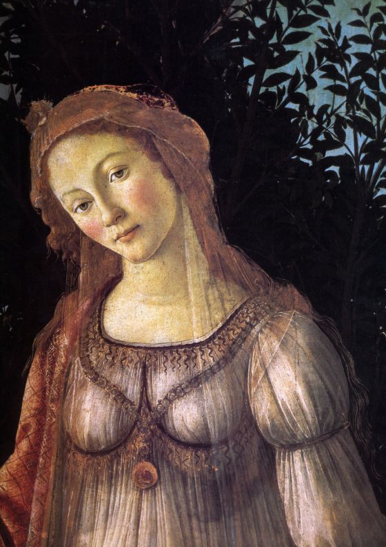 Mujeres. Mitologías Sandro Botticelli, La Primavera (detalhe), 1482.
