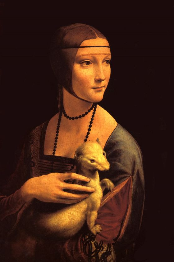 Mujeres. Mitologías Leonardo da Vinci, Dama com Arminho, 1483-1490.