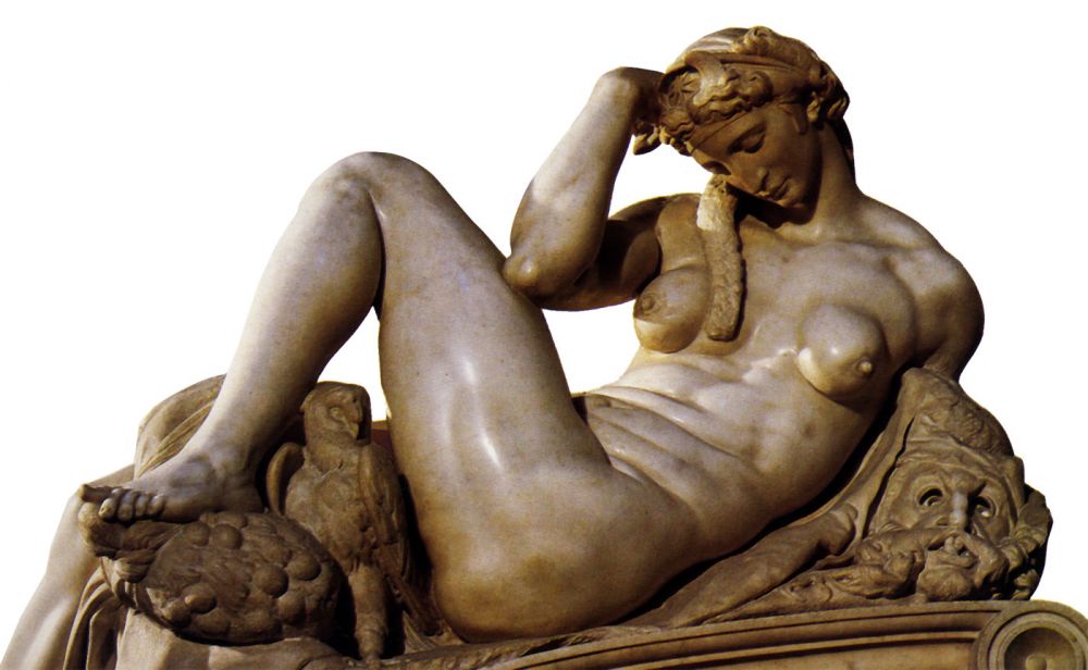 Mujeres. Mitologías Miguel Angel, Noite, 1526-1531.