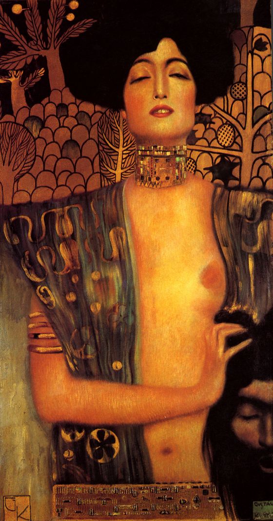 Mujeres. Mitologías Gustav Klimt, Judith e a cabeça de Holofernes II, do século XIX.