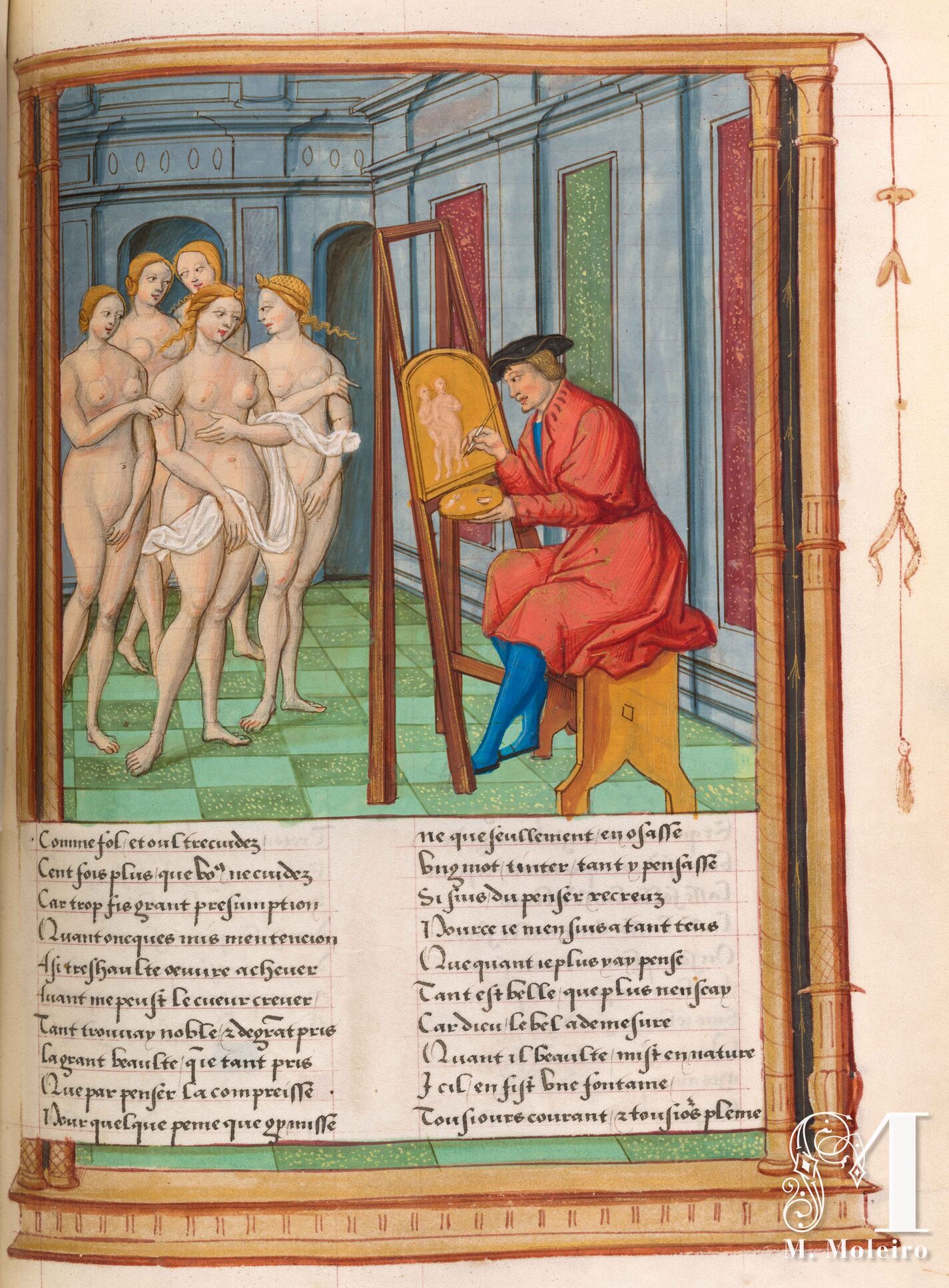 Zeusis dessine les vierges, f. 159r