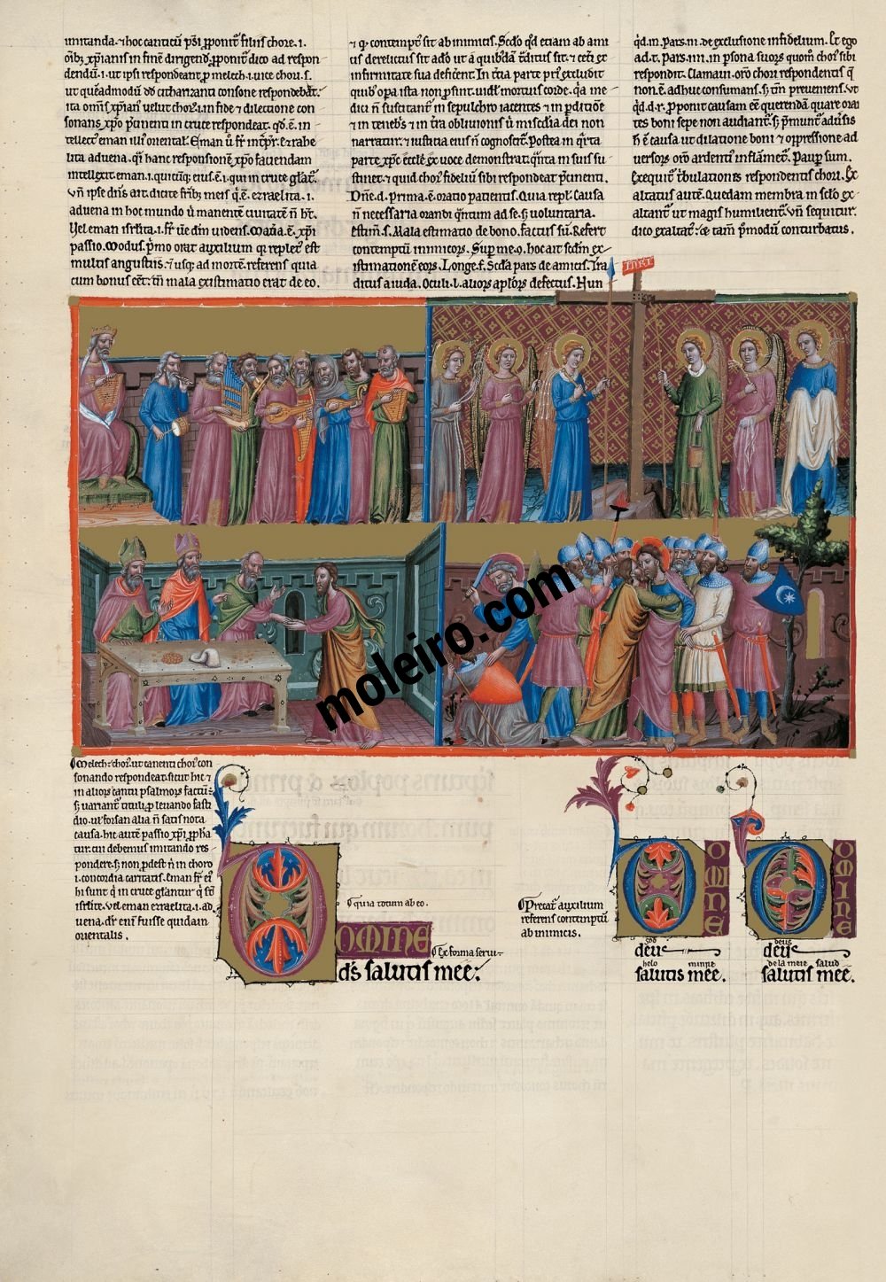 Psautier Anglo-Catalan f. 154v, psaume 87 Seigneur, Dieu de mon salut, devant vous, le jour et la nuit, j’ai crié