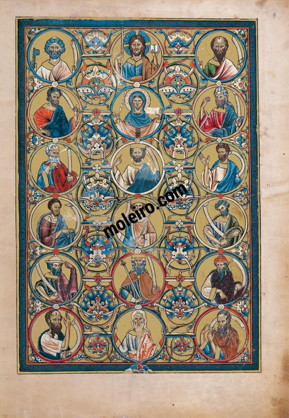 The Great Canterbury Psalter Genealogy of Jesse, f. 4r