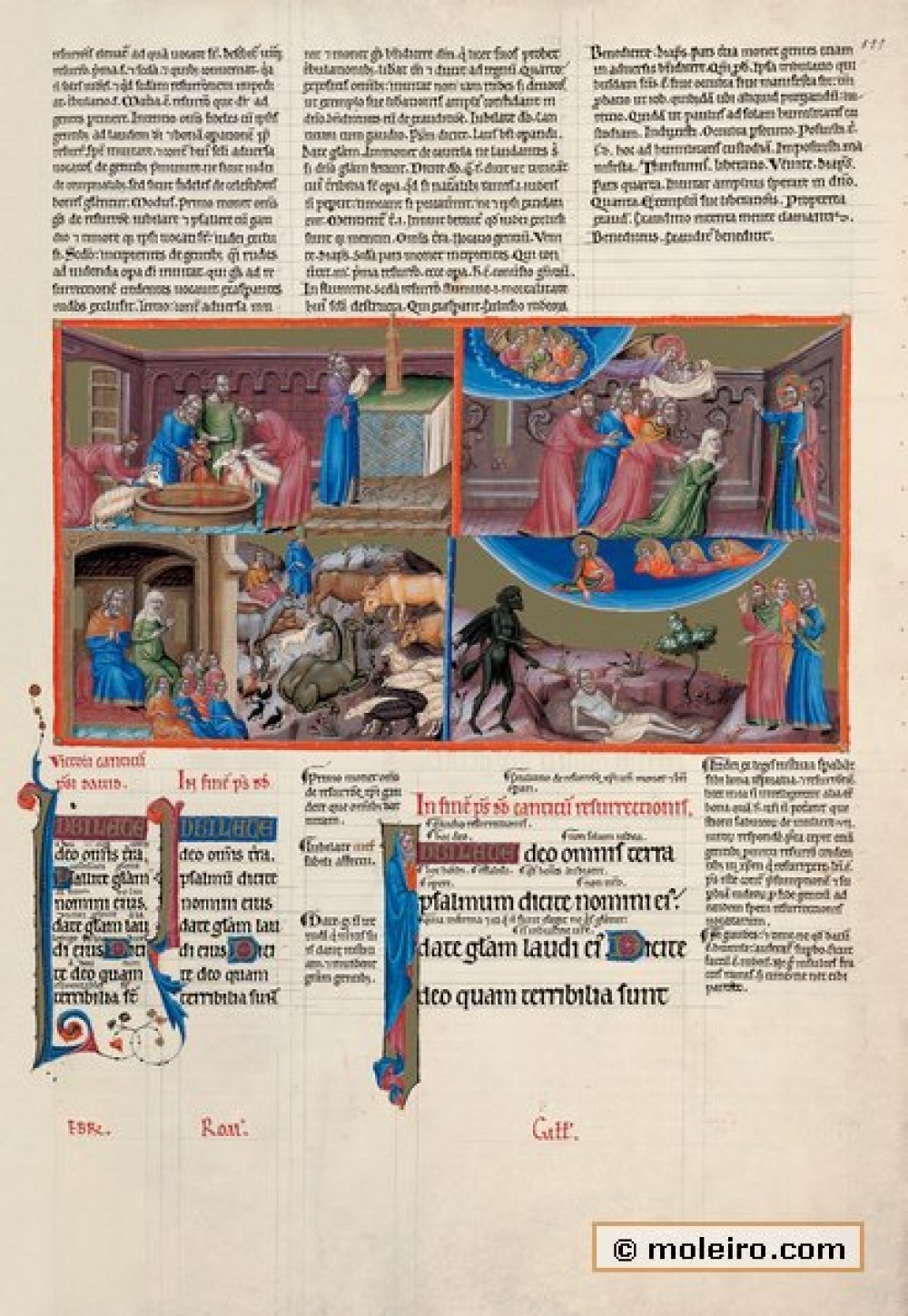 The Great Canterbury Psalter f. 111r, psalm 65  Shout with joy to God all the earth