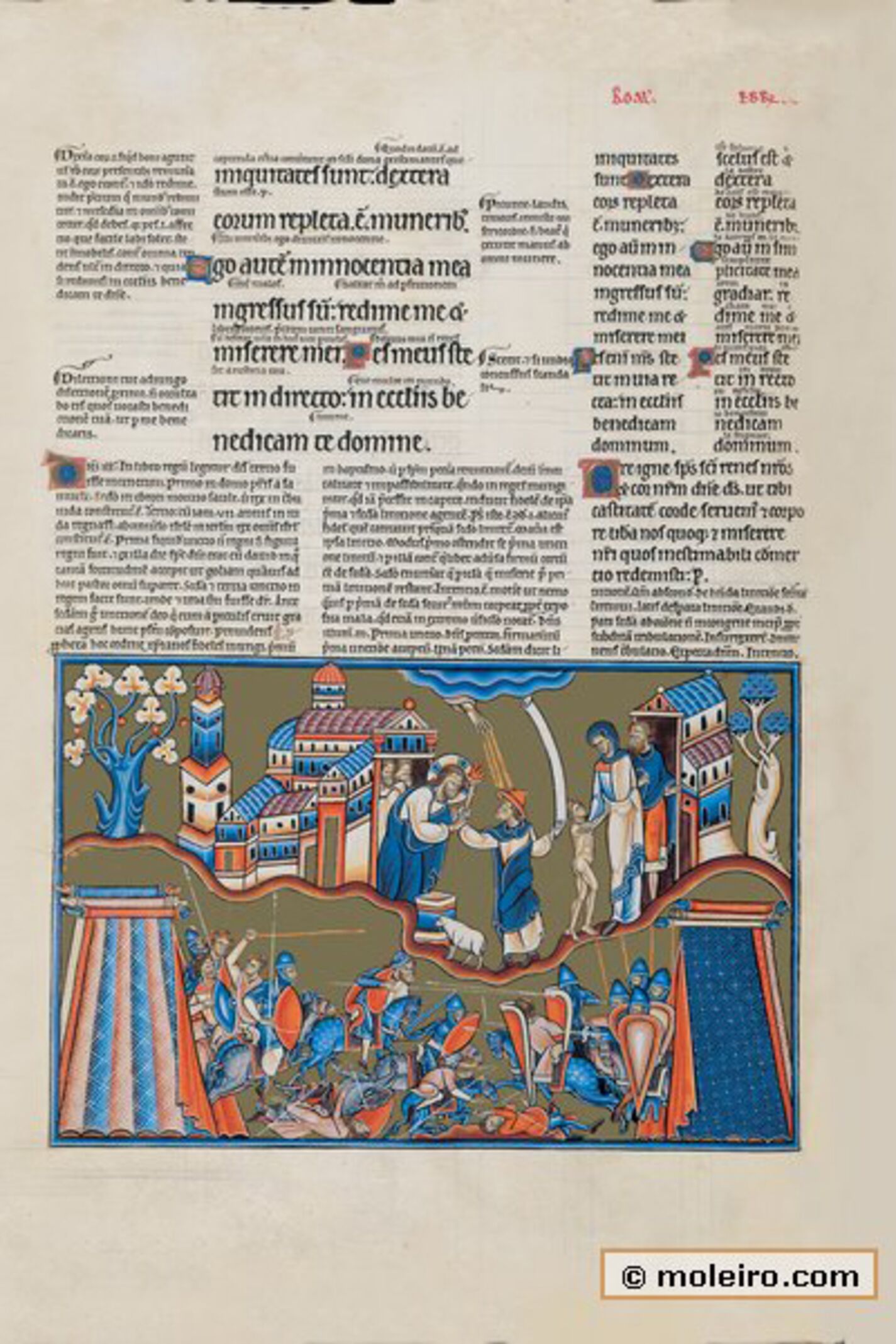 f. 44v, salmo 26  El Señor es mi luz y mi salvación