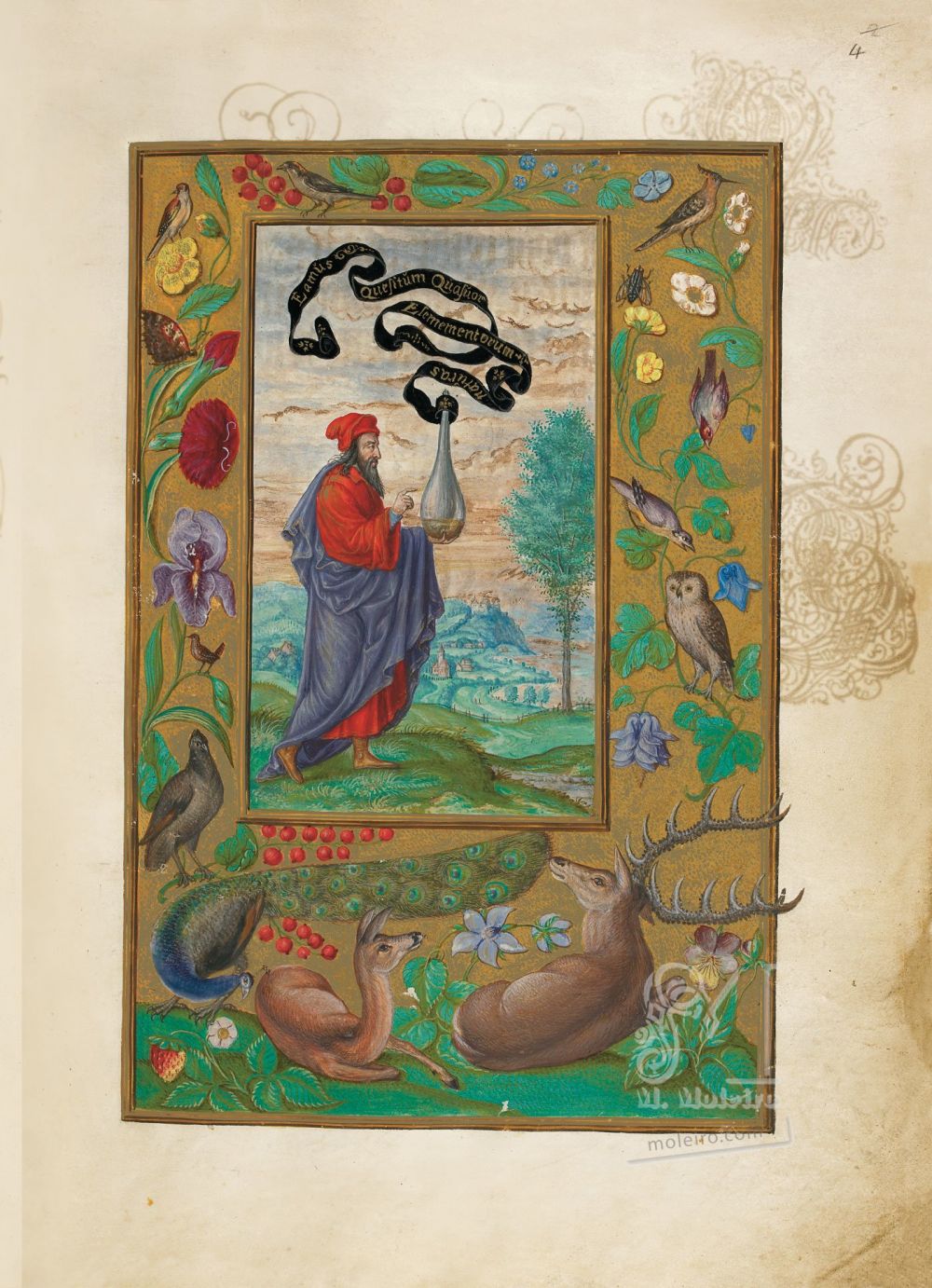 Splendor Solis f. 4r, Filósofo alquímico