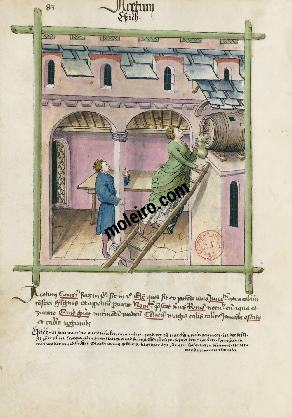 Tacuinum Sanitatis f. 83v, Essig