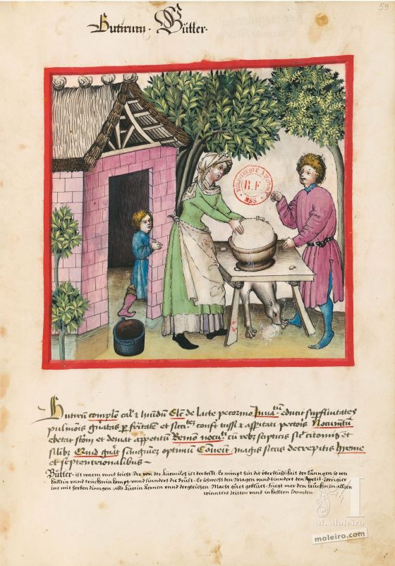 Tacuinum Sanitatis f. 59r, Butter