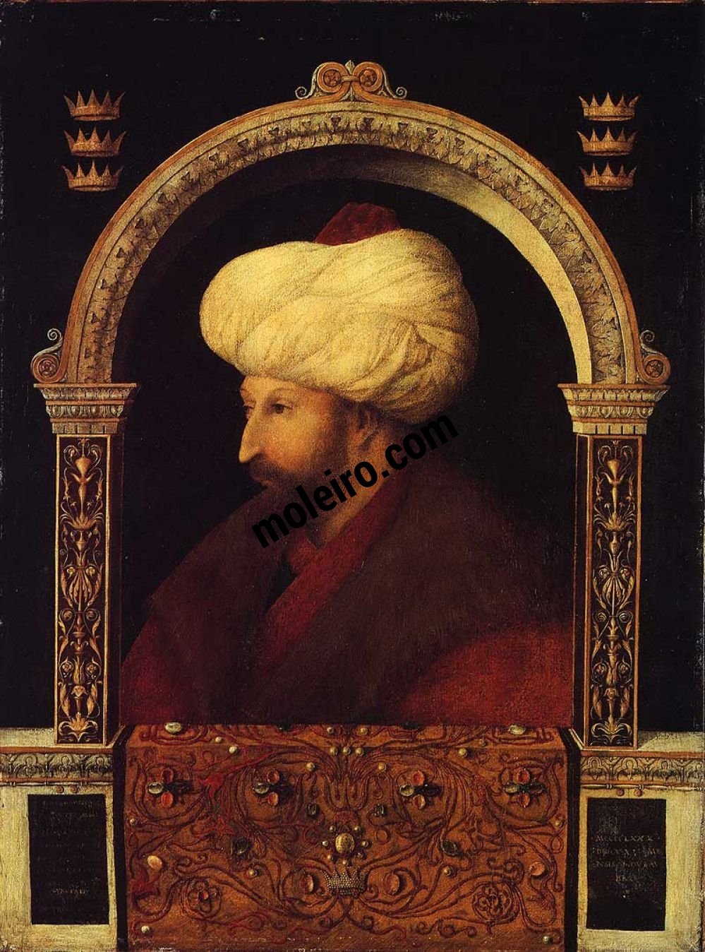 Gentile Bellini Portrait Of Mehmet Ii London National Gallery