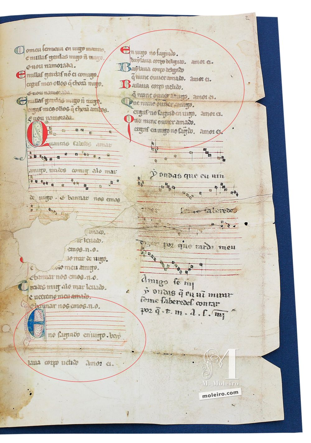 Cantiga 6 della Pergamena Vindel di Martin Codax - The Morgan Library & Museum, New York