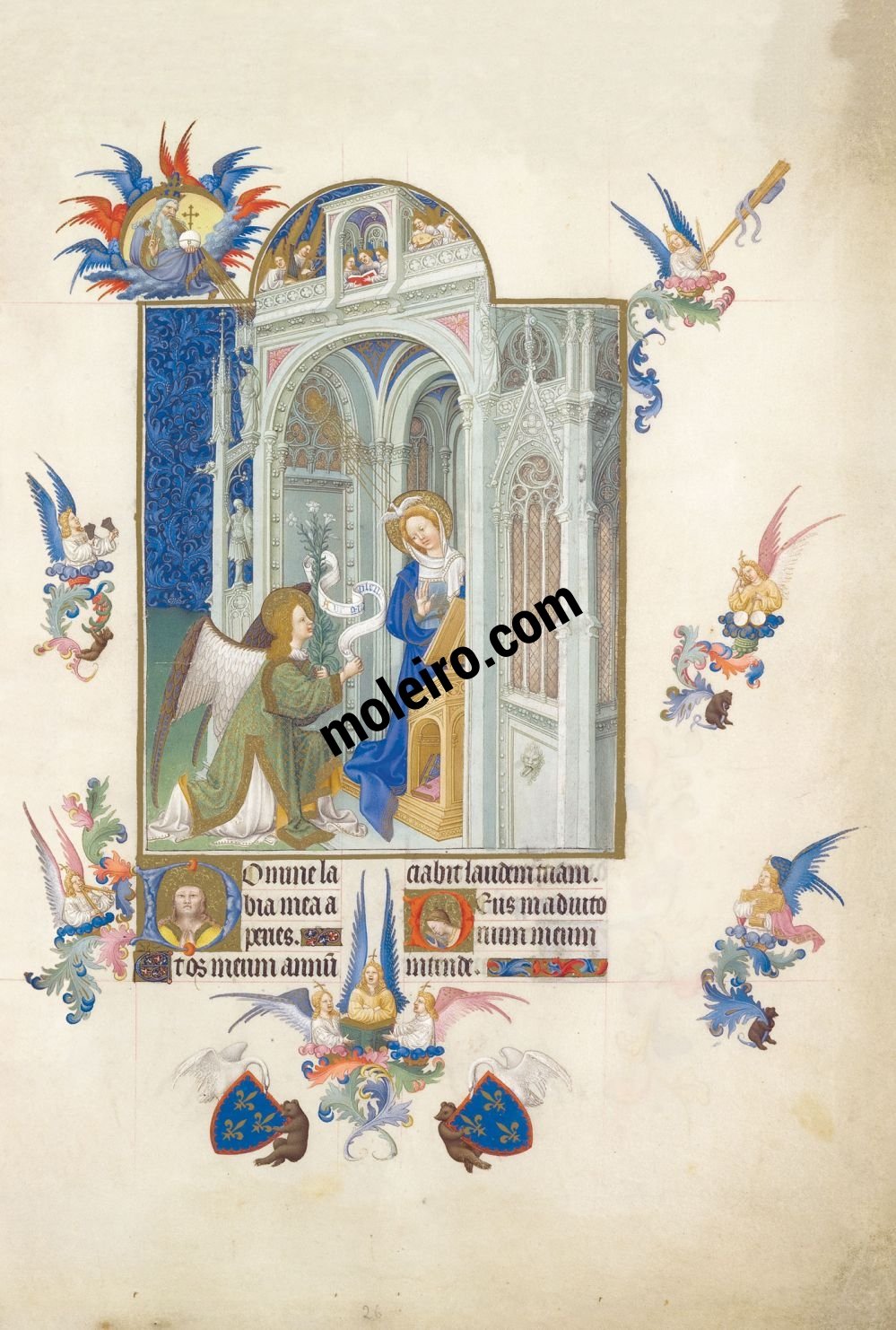 The Très Riches Heures du Duc de Berry Fol. 26v - The Annunciation