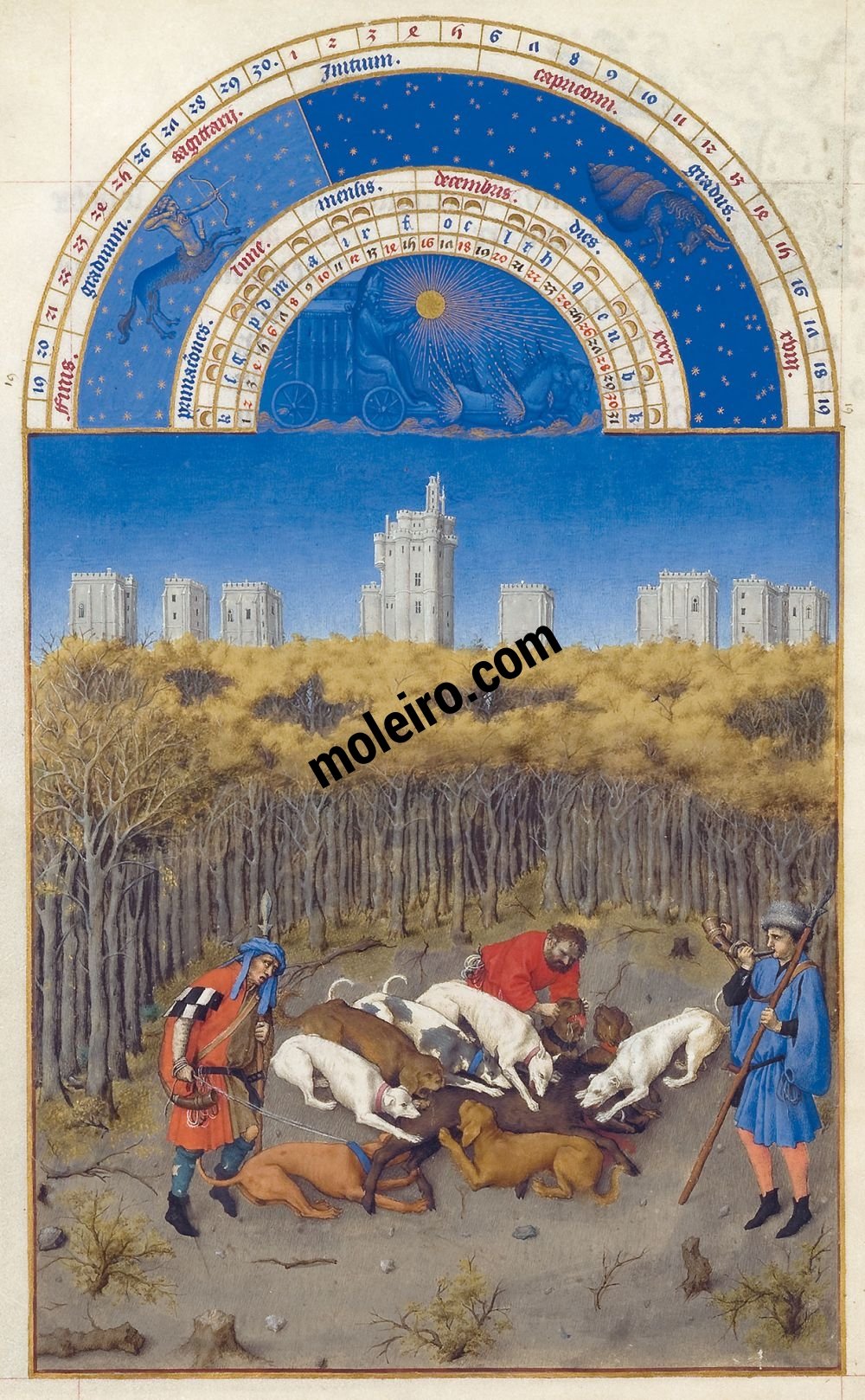 Las Muy Ricas Horas del duque Jean de Berry f. 12v, Diciembre