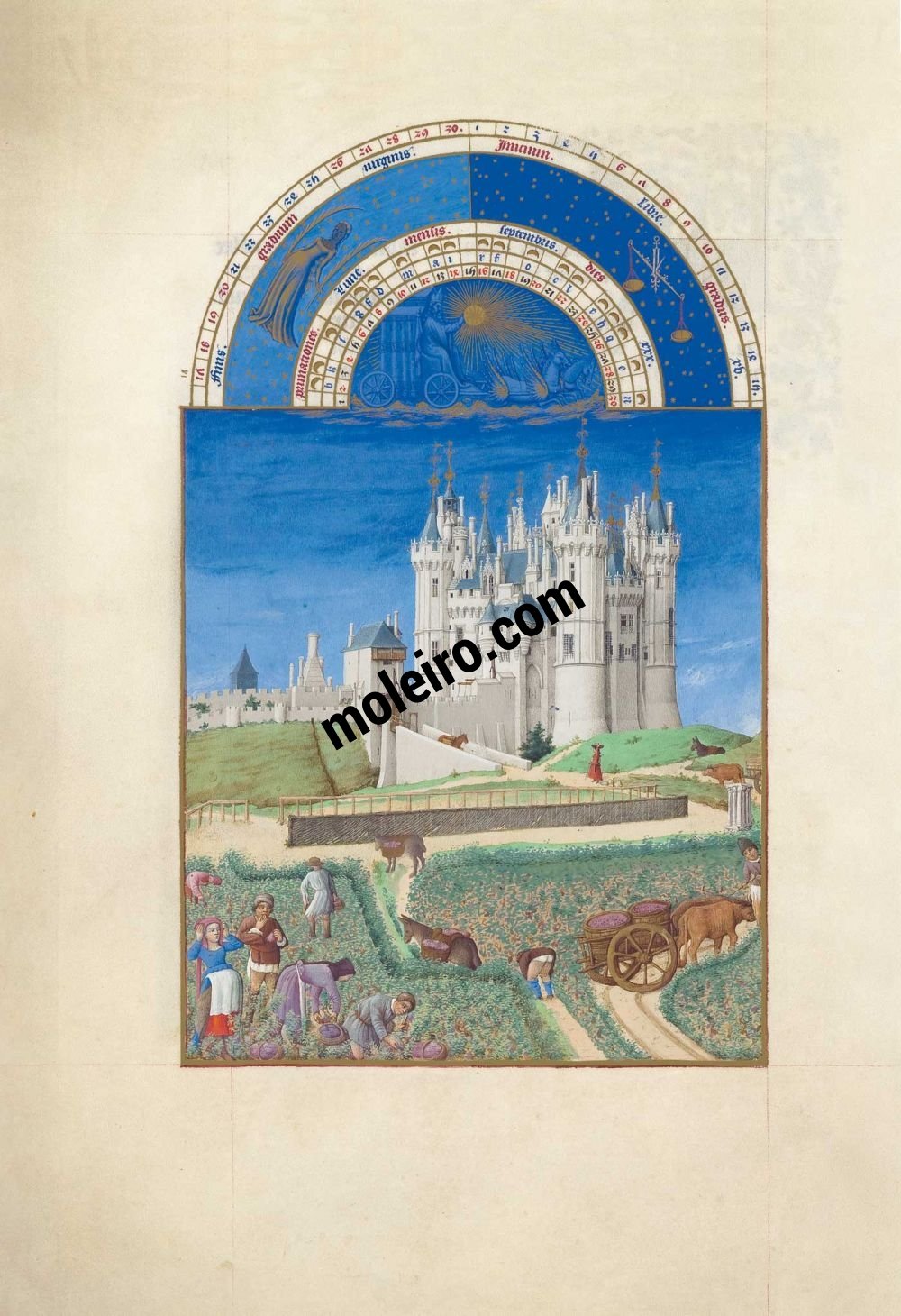 The Très Riches Heures du Duc de Berry Fol. 9v - September