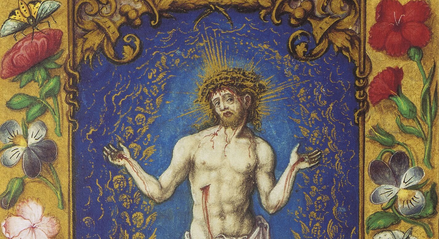 Lamina del Vir Dolorum del Libro di Devozione di Alberto di Brandeburgo. 