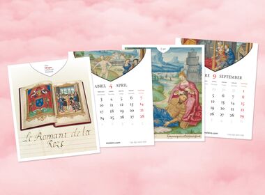 Moleiro-Kalender 2024 - Der Rosenroman Tischkalender im CD-Format (12 Seiten zu 14x12 cm)