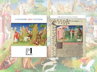 Moleiro Calendario 2025 CD desk calendar (12 pages of 14x12 cm)