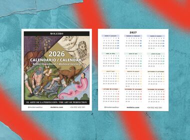 Calendrier Moleiro 2026 Calendrier de bureau format CD (12 feuilles 14x12 cm)