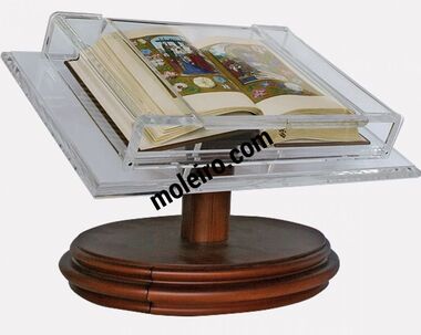 Display bookrest for medium-sized manuscripts