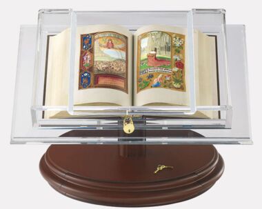 Display bookrest for medium-sized manuscripts