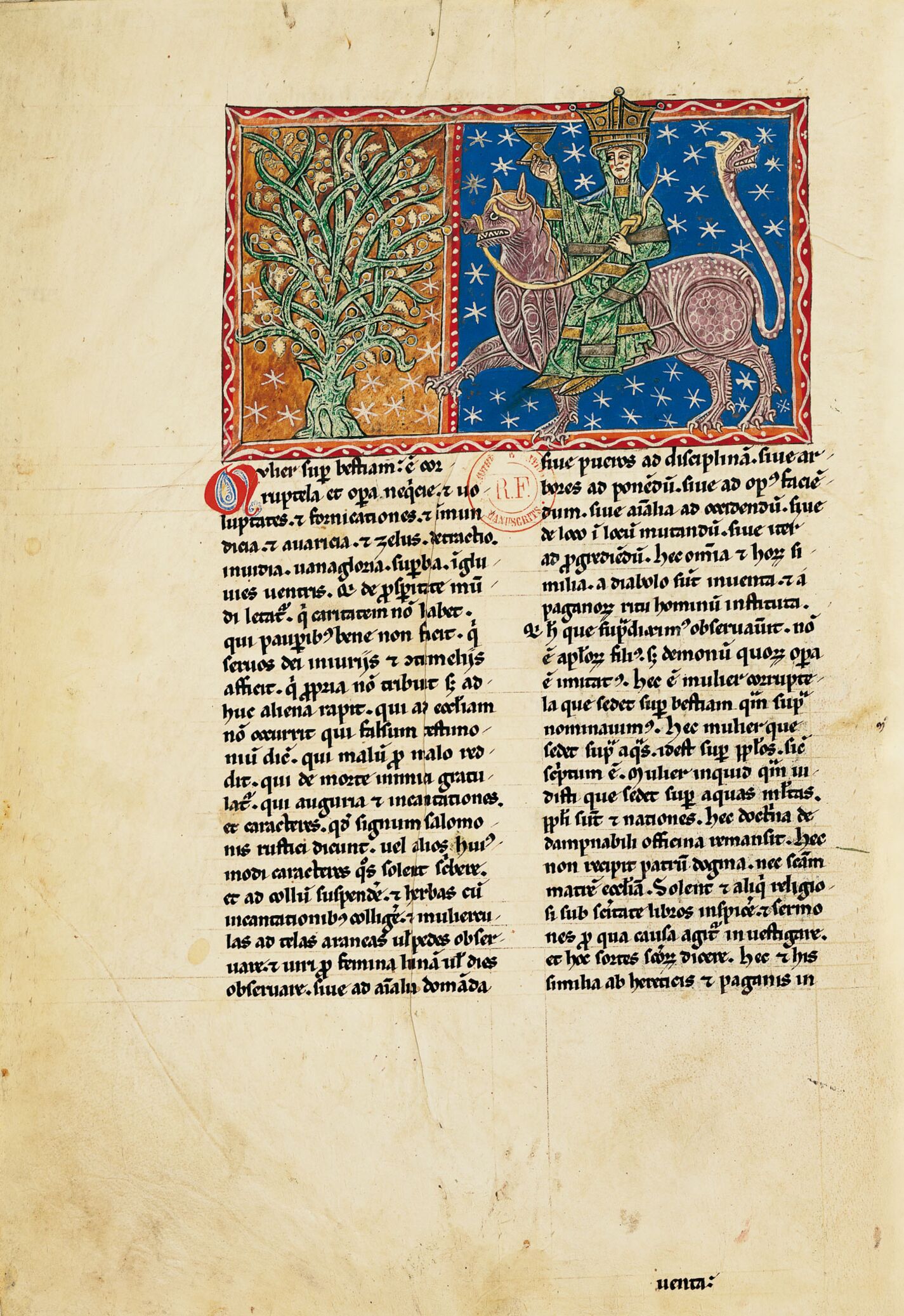 f. 20v, La mujer sobre la bestia