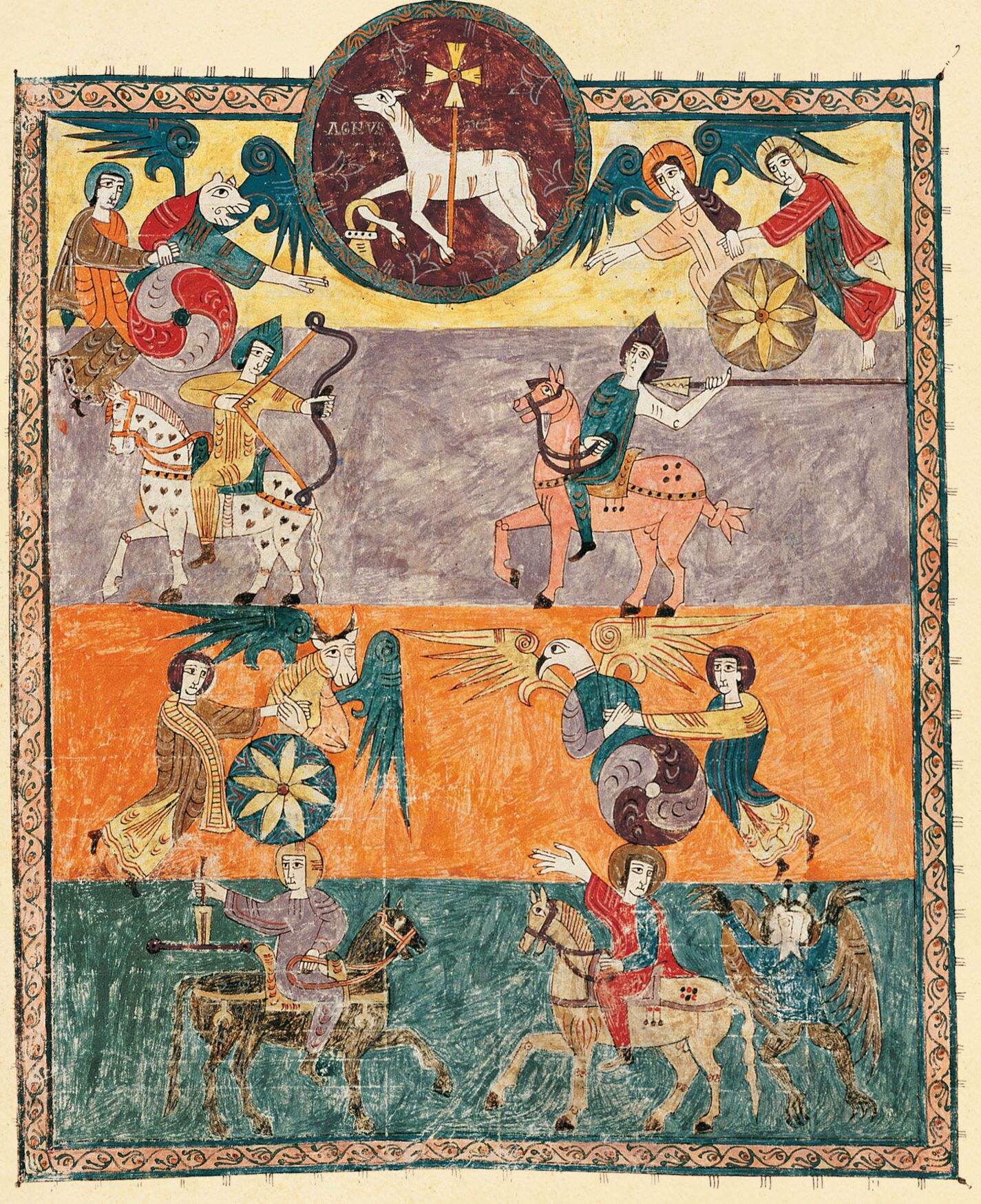 f. 126r, Apertura de los cuatro sellos